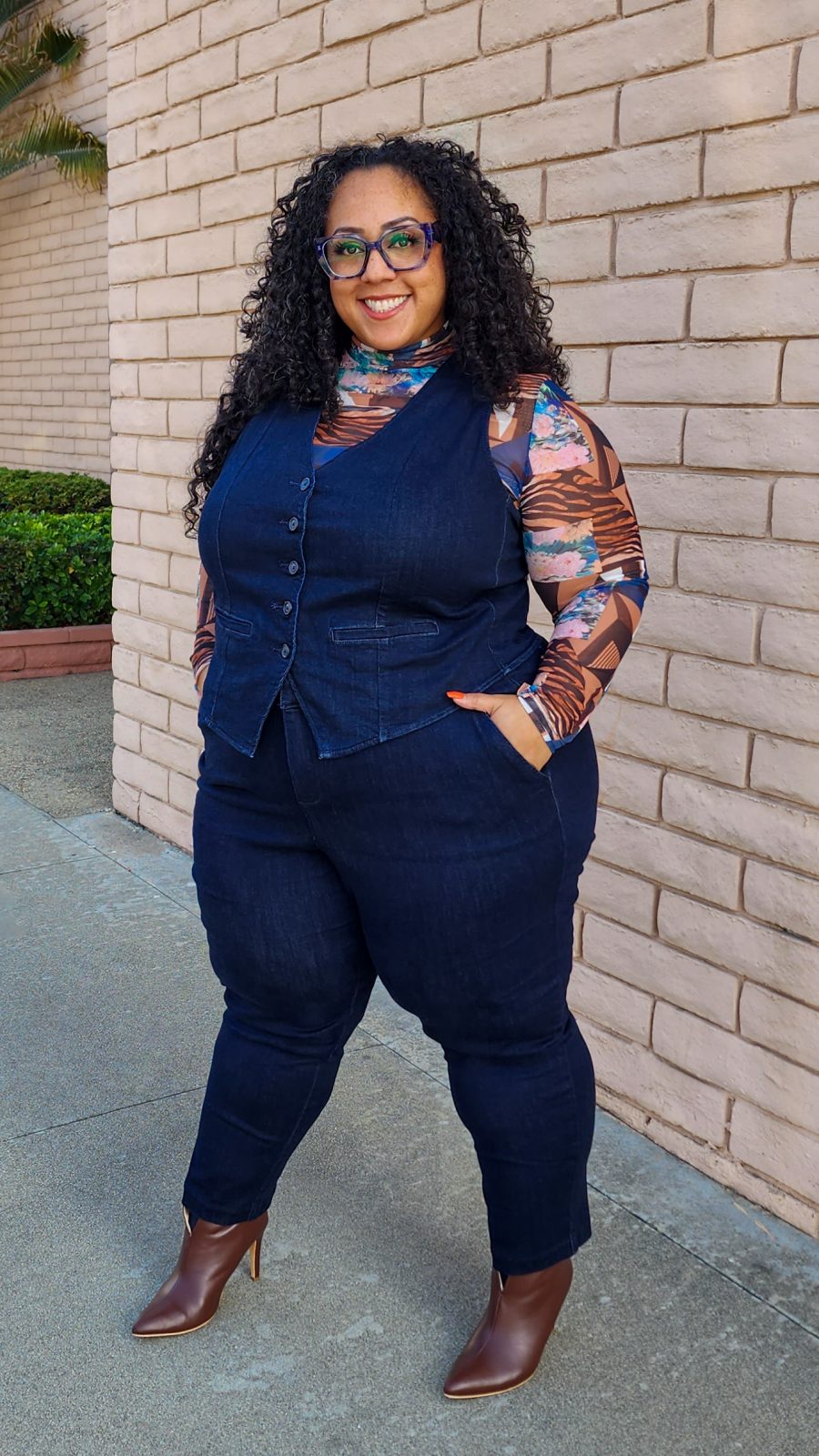 @Torrid Denim Vest  and Tapered Pant